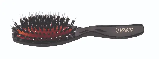 [SIBEL8458232-P002812] SINELCO CLASSIC 72 BLACK OVAL PNEUM.BRUSH NYLON+BOAR